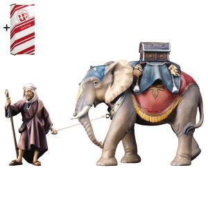 UL Grupo de Elefante con Silla equuipaje 3 Piezas + Caja regalo