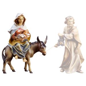 SA S. Maria su asino con Gesù Bambino & pergamena