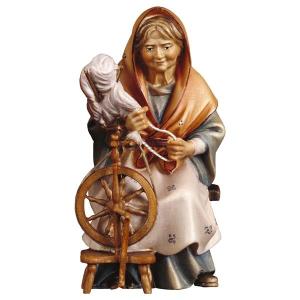 SH Old landlady with spinning wheel