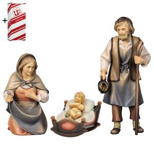 SH Holy Family with swing manger 4 Pieces + Gift box