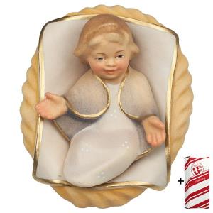 CO Enfant Jésus et berceau 2 Parties + Coffret cadeau