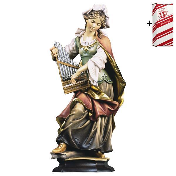 Hl. Cäcilie von Rom mit Orgel + Geschenkbox - Color