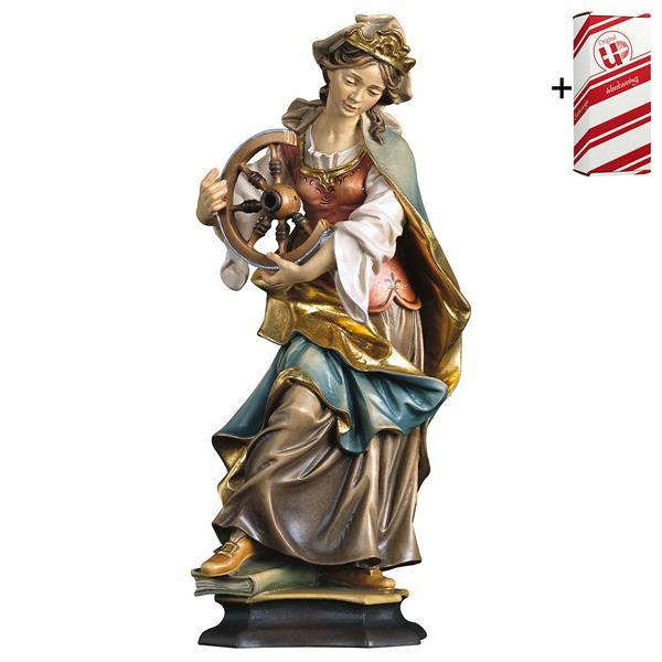 Hl. Katharina von Alexandria mit Rad + Geschenkbox - Color