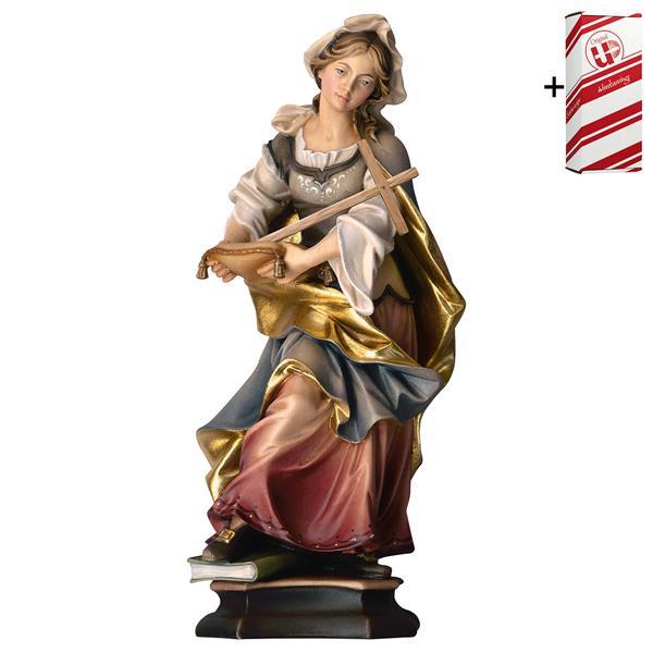 Hl. Margarethe von Antiochia mit Kreuz + Geschenkbox - Color