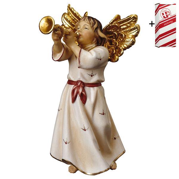 UL Engel mit Trompete + Geschenkbox - Color