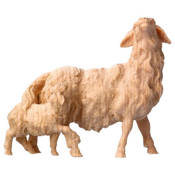 BE Schaf mit Lamm hinten - Natur-Zirbel