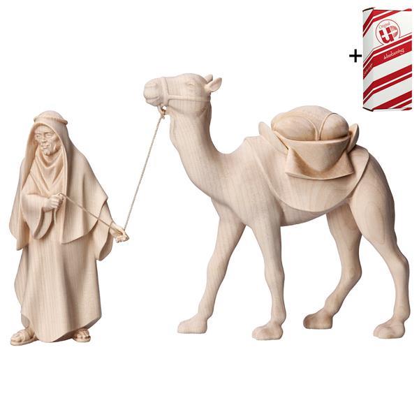 KO Kamelgruppe stehend 3 Teile + Geschenkbox - Natur