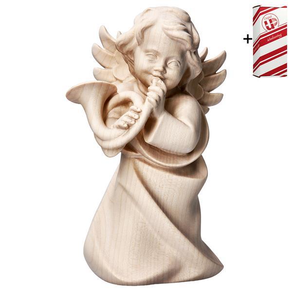 Heart Angel with horn + Gift box - Natural