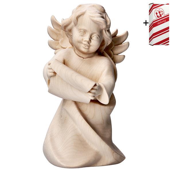 Heart Angel with notes + Gift box - Natural