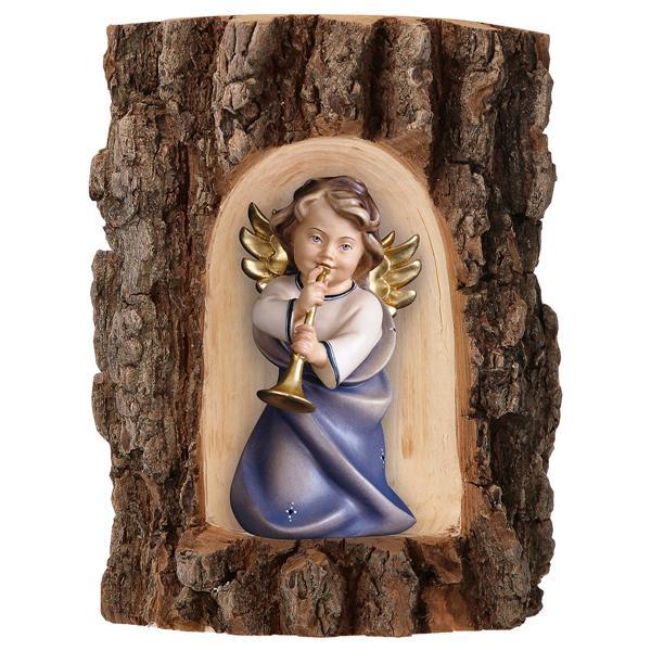 Heart Angel with trumpet in Grotto elm - Colored