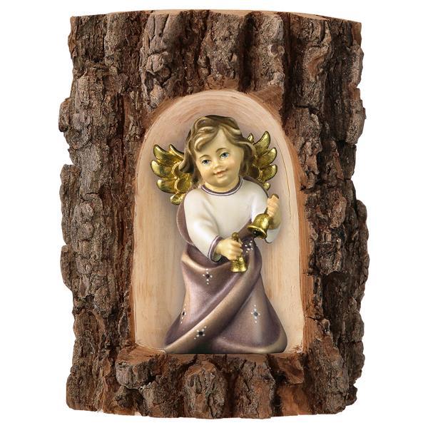 Heart Angel with bells in Grotto elm - Colored