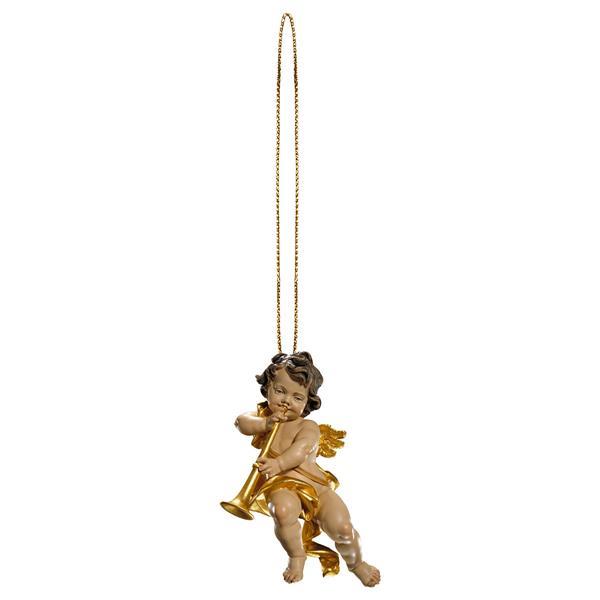 Cherub with trumpet with gold string - Colored