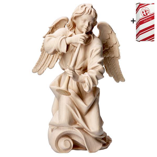 Chorus angel with flute + Gift box - Natural