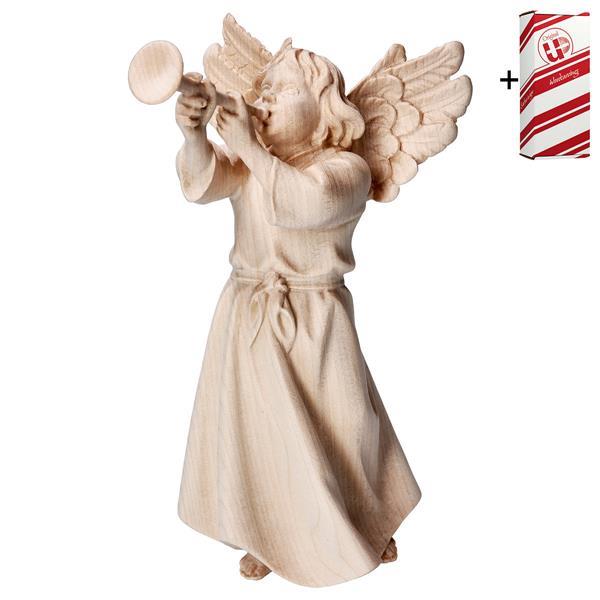 Angel with trumpet + Gift box - Natural