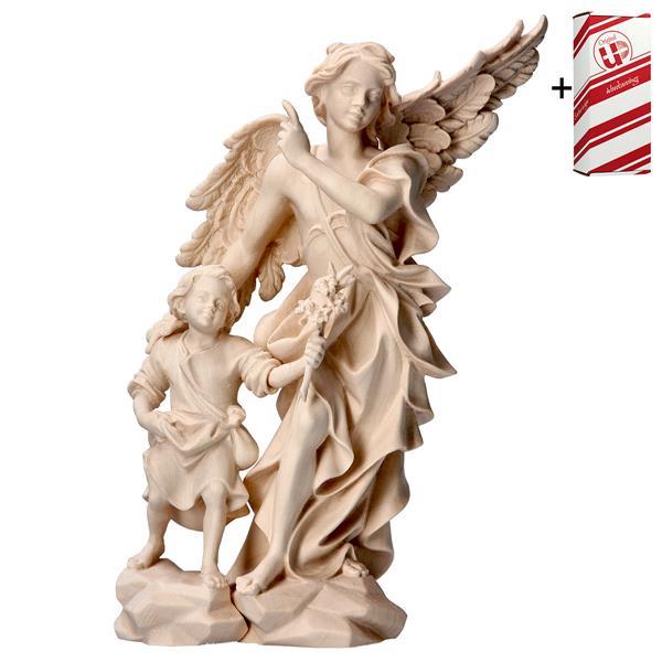Guardian angel with child + Gift box - Natural