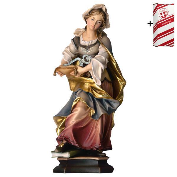 St. Apollonia of Alexandria with tooth + Gift box - Colored