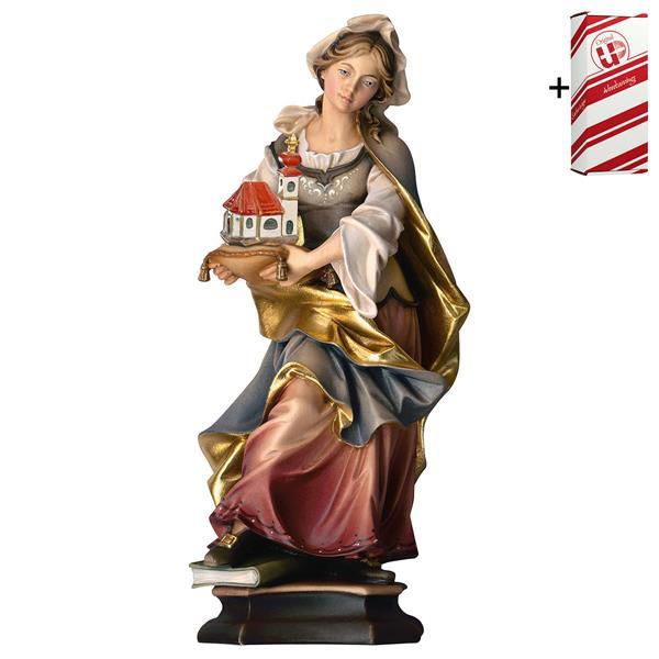 St. Adelheid of Burgundy with chruch + Gift box - Colored