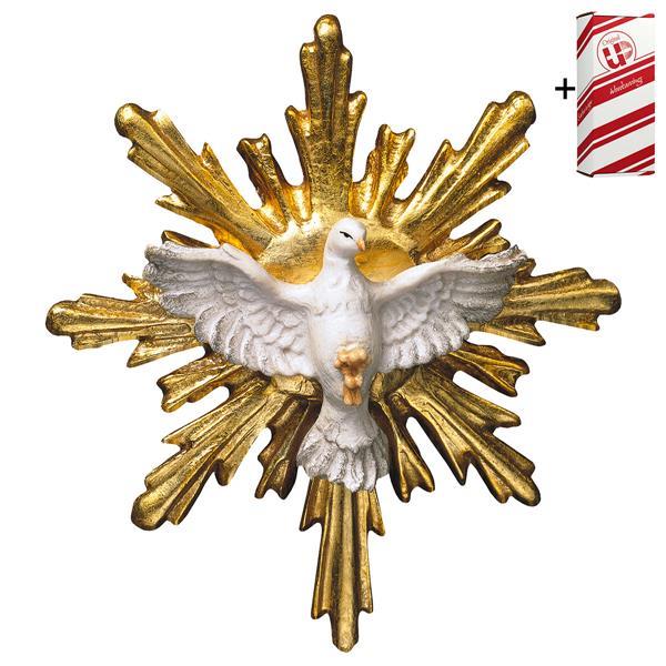 Holy Spirit with Halo round + Gift box - Colored