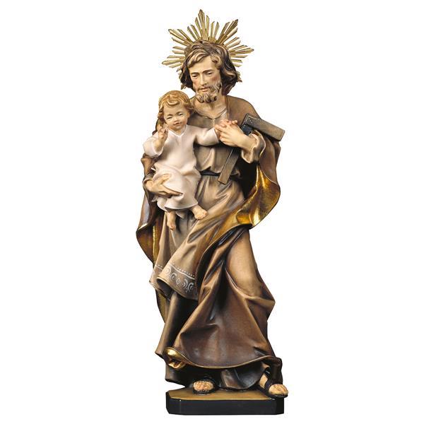 St. Joseph with child and angle with Aura - Colored