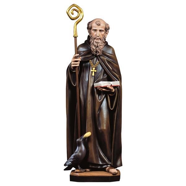St. Benedict of Nursia with crow and bread - Colored
