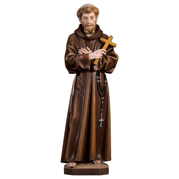 St. Francis of Assisi with cross - Colored