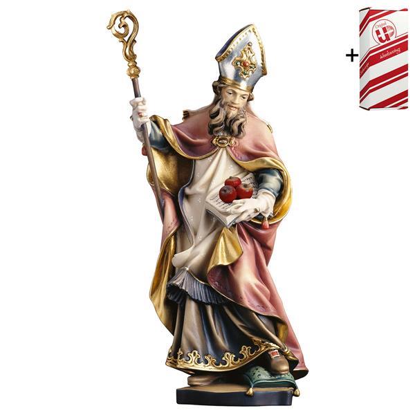 St. Nicolas with apples + Gift box - Colored