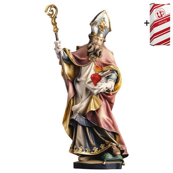St. Augustin with heart and arrow + Gift box - Colored