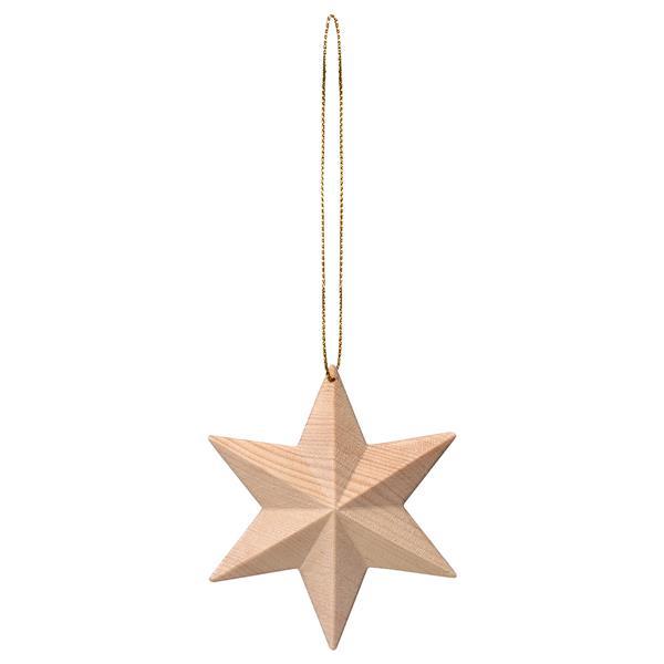 Pine star with gold string - Natural-Pine