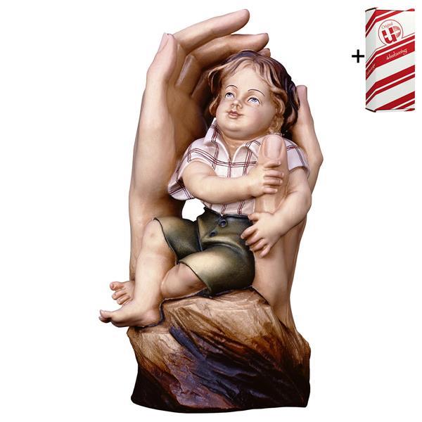 Protective hands boy + Gift box - Colored