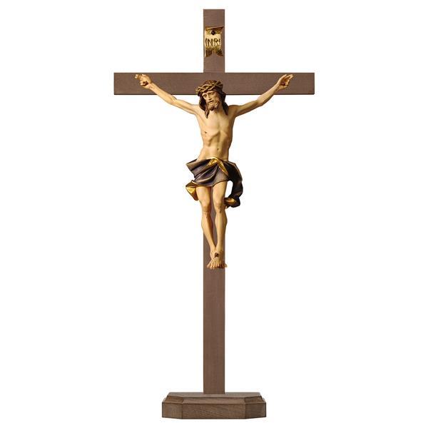 Crucifix Nazarean Pedestal cross - Colored Blue