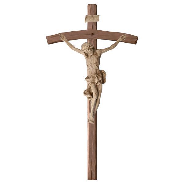 Crucifix Baroque Oak Cross bent - Natural-Oak