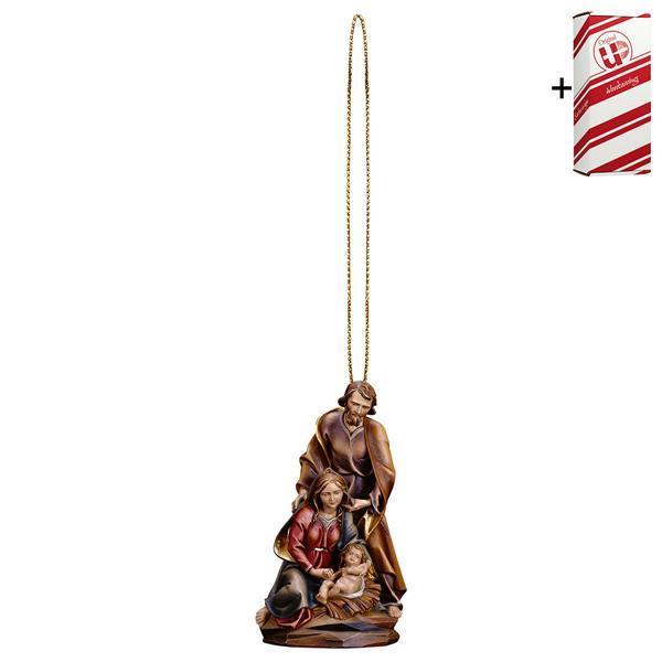 Nativity Baroque with gold string + Gift box - Colored