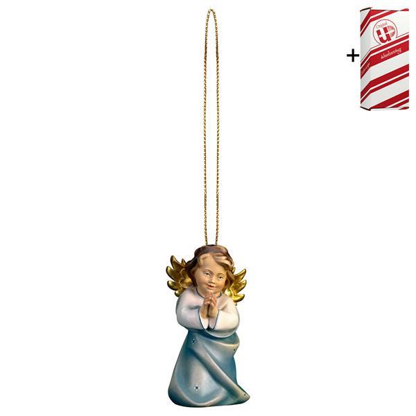 Heart Angel praying with gold string + Gift box - Colored
