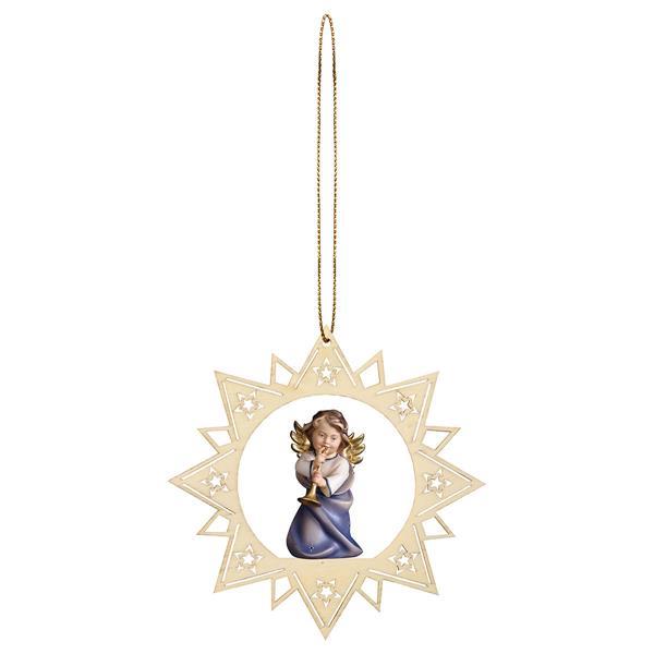 Heart Angel with trumpet Stars Star - Colored