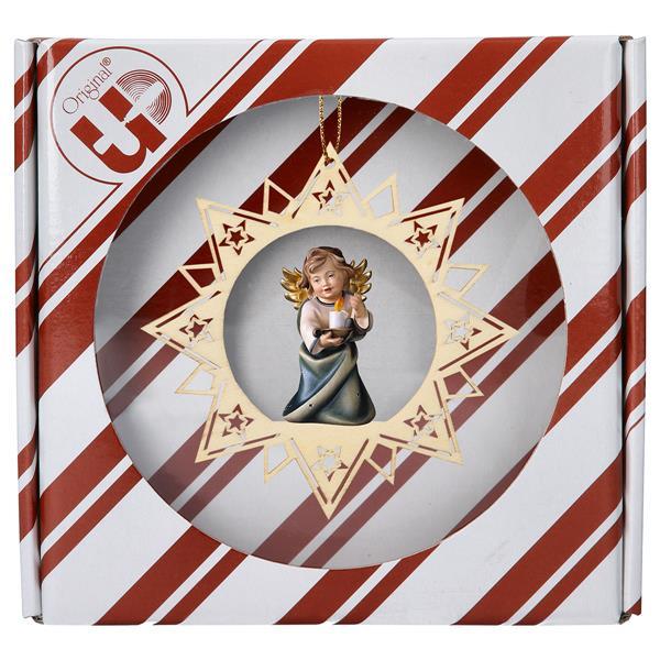 Heart Angel with candle Stars Star + Gift box - Colored