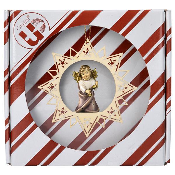Heart Angel with bells Stars Star + Gift box - Colored