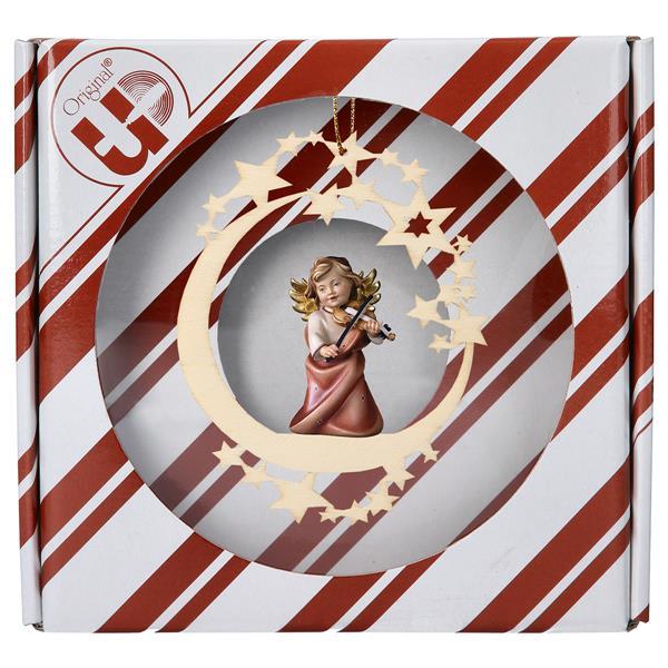 Heart Angel with violine Moon Star + Gift box - Colored