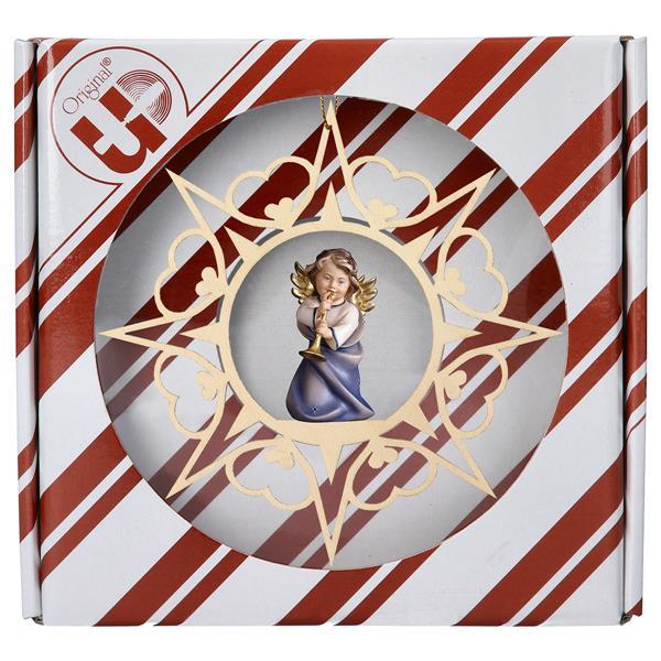 Heart Angel with trumpet Heart Star + Gift box - Colored