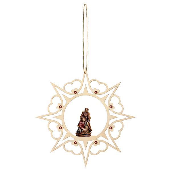Nativity Baroque Heart Star Crystal - Colored