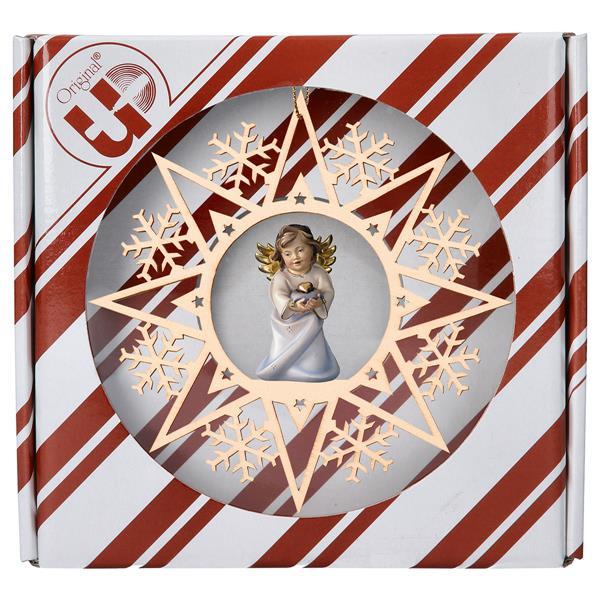 Heart Angel with heart Crystal Star + Gift box - Colored