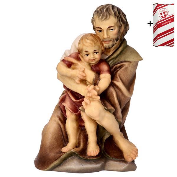 UL Kneeling herder with child + Gift box - Colored