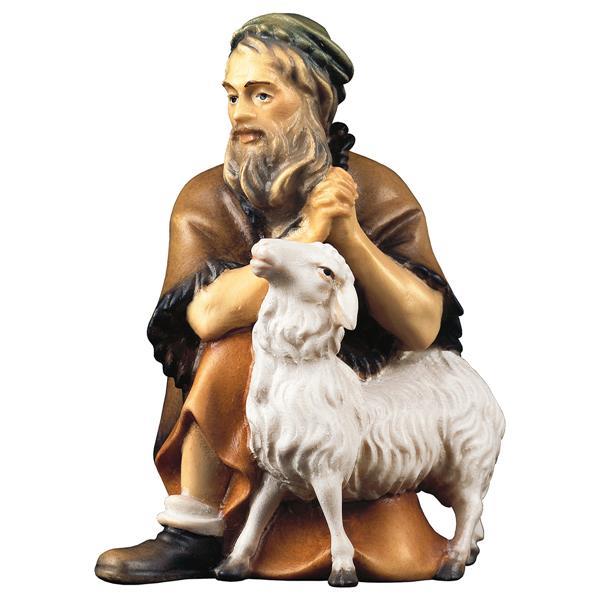 SH Kneeling herder with sheep - Colored