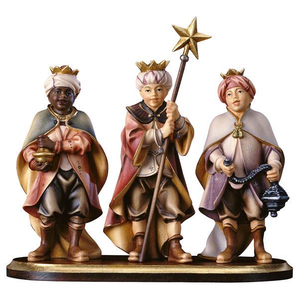 SH Three Carol Singers on pedestal 4 Pieces - Colored