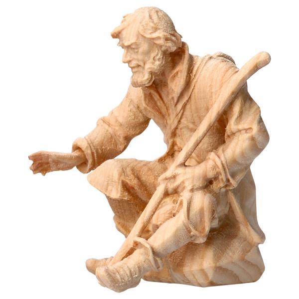 MO Sitting herder with crook - Natural-Pine