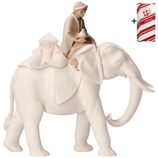 CO Sitting elephant driver + Gift box - Natural