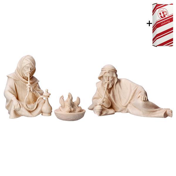 CO Group of herders at the fireplace 3 Pieces + Gift box - Natural