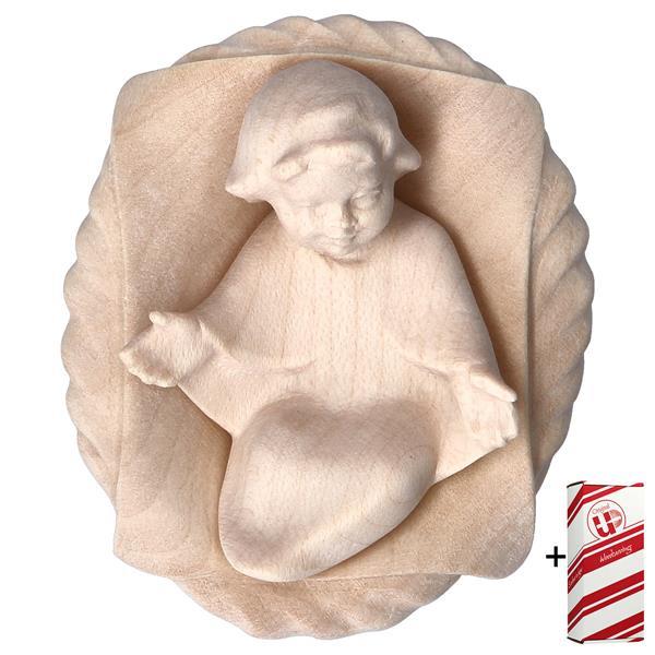 CO Infant Jesus and Manger 2 Pieces + Gift box - Natural