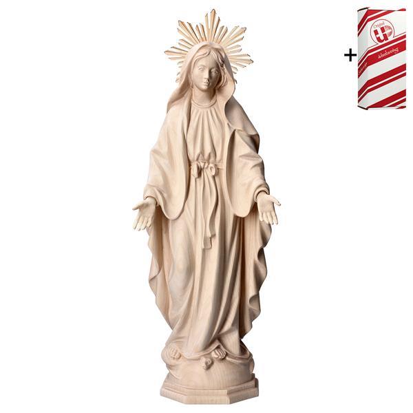 Nuestra Señora Milagrosa con Aureola + Caja regalo - Natural