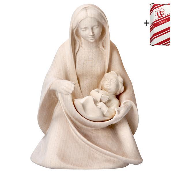 Nuestra Señora de la Esperanza sentada 2 Piezas + Caja regalo - Natural