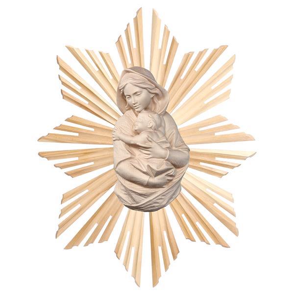 Busto de Nuestra Señora para colgar con Aureola - Natural
